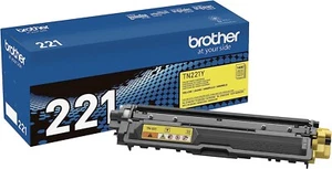 Brother Genuine TN221Y Yellow Toner Cartridge  - TN-221Y - Free Shipping - Picture 1 of 3