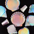 Vaisselle jetable coquille colorée - sirène d'été plage décoration d'anniversaire 1 pièce
