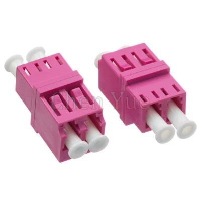 50pcs Fiber LC UPC MM OM4 Duplex Ordinary Adapter Optical Fiber Connector Flange - Image 1 of 4