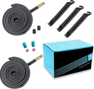 2x 28" x 1 5/8 x 1 1/2 TUBO INTERIOR 700X35C/43C BICICLETA BICICLETA SCHRADER- - Imagen 1 de 1