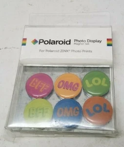 6 Polaroid Colorful, Fun Photo Display Magnet Set BOX DAMAGED - Picture 1 of 1