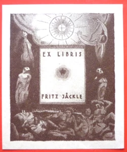 Exlibris, Bookplate "Fritz Jäckle" Tod - Imagen 1 de 1