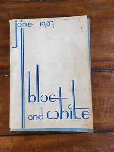 Hope High School Providence RI Rhode Island Yearbook June 1937 "Blue & White" - Picture 1 of 3