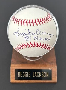 Reggie Jackson A’s - Yankees - Angels ROMLB signed baseball w/ “9 & 73 AL MVP” - Picture 1 of 7