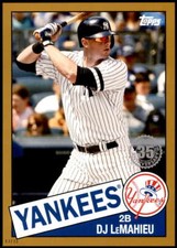 DJ LeMahieu 2020 Topps 1985 35th Anniversary Series 2 5x7 Gold #85TB-30 3/10 Yan