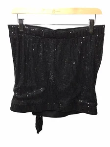 Grace Karin Women's Black Sparkly Sequin Sleeveless Size Medium Blouse for Party - Picture 1 of 5