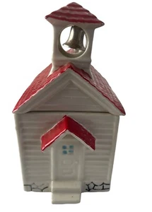 Country Church House of Webster School House Cookie Jar with Bell - Picture 1 of 13