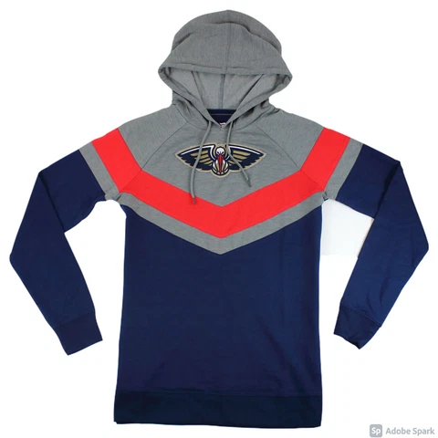 NEW New Orleans Pelicans Fanatics Women's Classic Chevron Pullover Hoodie GRAY Cover