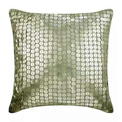 Couch Cushion Case Grey 16"x16", Square Cotton Circles & Dots - Winter Is Coming - Image 1 of 3