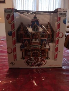 Lemax Sugar N Spice Gingerbread Palace House W/ Lights Christmas 2004 - Picture 1 of 7