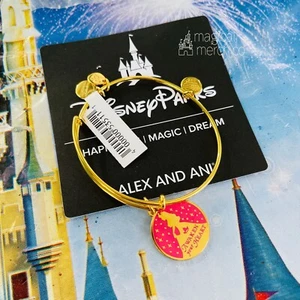 Disney Alex & Ani Aurora Sleeping Beauty Awaken Your Heart Gold Charm Bracelet - Picture 1 of 1