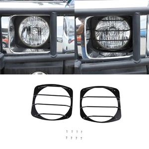 Steel Headlight Cover Front Lampshade Protection Grill Trim For Hummer H2 03-09 - Picture 1 of 8