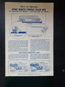 How to Operate Lionel Remote Control Track Sets (1950) - Picture 1 of 2