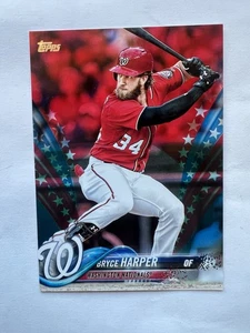 BRYCE HARPER 2018 TOPPS SERIES 2 #352 Independence Day /76 SP Card Nationals - Picture 1 of 2