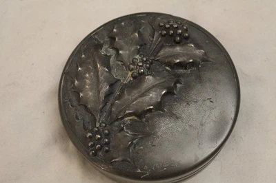 boîte bijoux signé A.CHEZAL 1900 art nouveau étain d'art houe collection ancien - Photo 1/4