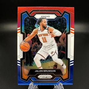 2023-24 Panini Prizm Jalen Brunson Red White Blue Prizm #9 New York Knicks - Picture 1 of 2