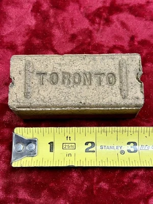 ANTIGUO VENDEDOR DE LADRILLOS TORONTO MUESTRA PEQUEÑA MINIATURA BONITA PUBLICIDAD ANTIGUA OHIO Foto 1 de 4