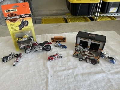 Miniature Motorcycle Shop with Motorcycles - Image 1 of 4