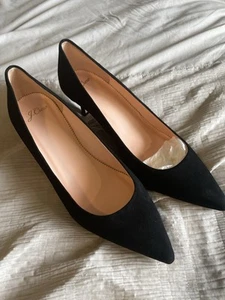 J Crew Size 10 Sophia Pumps in Suede Black 2" Heel Classic Academia NEW Preppy - Picture 1 of 7