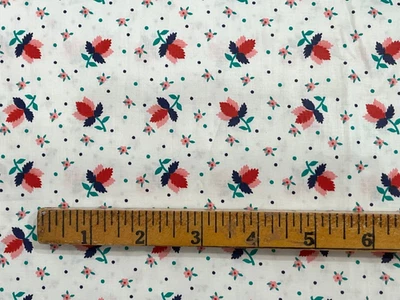 Vintage 1940's 1950's 36" wide Cotton Fabric Quilting 4 YDS Yards SATEEN PINK - Image 1 of 4