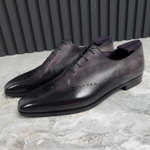 Berluti Oxford Richelieu Alessandro Derby Cuero 10.5 OS 44.5 EUR + Zapatos Árboles - Imagen 1 de 14