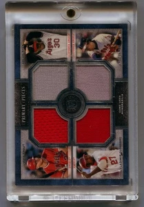 TROUT - RYAN - GUERRERO - CAREW 2019 TOPPS MUSEUM PRIMARY PIECES RELIC #D 90/99 - Picture 1 of 2