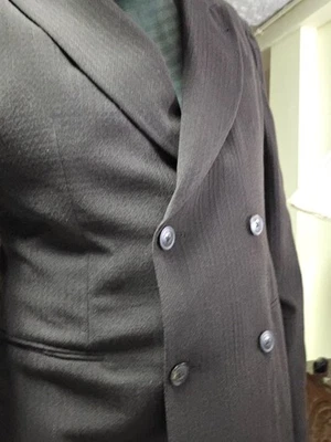 48R NUEVO BLAZER ARMANI DOBLE BOTONADURA MARRÓN LINO PURO $900 ($600 de descuento) Foto 1 de 4