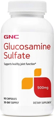 Suplemento para articulações de sulfato de glucosamina GNC 500 mg 90 cápsulas NOVO VALIDADE 12/2027 - Imagem 1 de 2