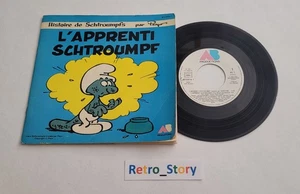 Livre + Disque Vinyle 45T - L'Apprenti Schtroumps - Racontée par Dorothée - 1983 - Picture 1 of 8