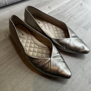 Ballerine Birdies The Goldfinch in pelle argento oro punta comode donna 8 - Foto 1 di 10