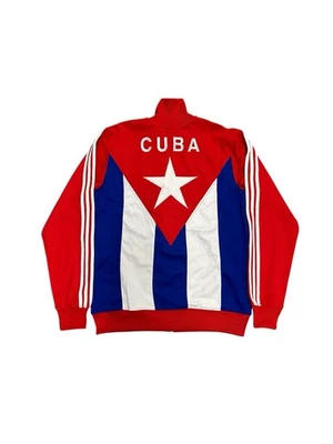 Jaqueta Adidas Originals Cuba Football Nations Flag 2010 grande nova com etiquetas - Imagem 1 de 4