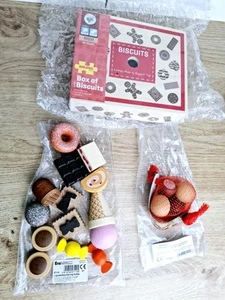 NEW In Box Wooden Play Food BIGJIGS Biscuits, ERZI Nuts & Sweets Cakes Ice cream - Picture 1 of 8