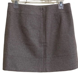 J. Crew Factory Size 2 Gray Wool A-Line Stretch Dress Career Zip Back Skirt - Picture 1 of 5