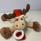 Authentic Plush Reindeer Holding Stocking Floppy Christmas Stuffed Animal