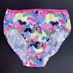 Hanes Girl Size 14 Vintage Y2K Butterfly Cotton Bikini Panty Underwear - Picture 1 of 4