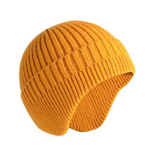 Retro Women Men Knitted Beanie Hat Skullcap Brimless Cap Ear Covers Winter Warm