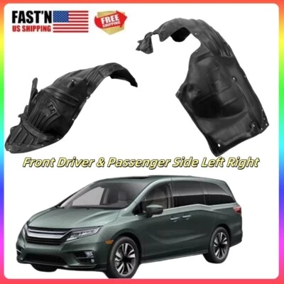 Front Inner Fender Liner Set Compatible with 2014-2017 Honda Odyssey - Image 1 of 4