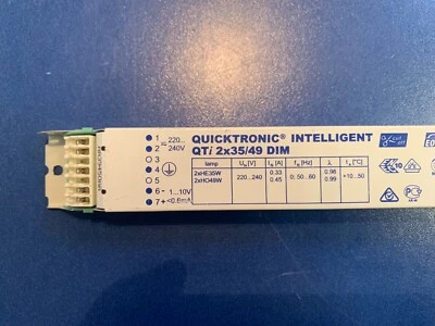 OSRAM INNESTO Quicktronic Intelligente OT 2x35/49 Per Tubo Fluorescente - Immagine 1 di 3