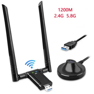 1200 Mbps WiFi Adapter USB 3.0 Dual 2.4/5.8GHz Band WLAN Stick für PC Windows DE - Bild 1 von 13