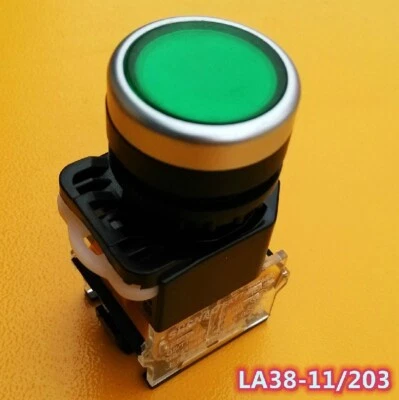 Interruptor de botón mantenido con cierre verde de 22 mm NO/NC AC 380V 10A #F21 - Imagen 1 de 4
