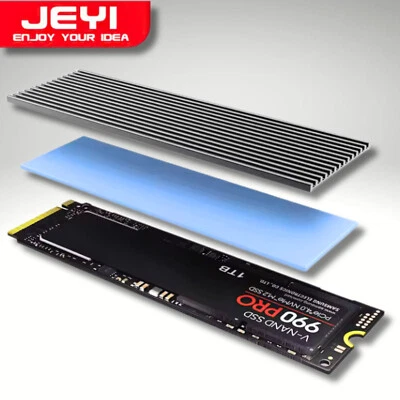 JEYI M.2 SSD Kühlkörper, 2280 NVME SSD Kühlerkühlung, Sili.-Wärmeleitpad, PC,PS5 - Bild 1 von 4