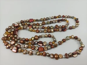 Lange bunte Perlenkette Damen - Bild 1 von 4