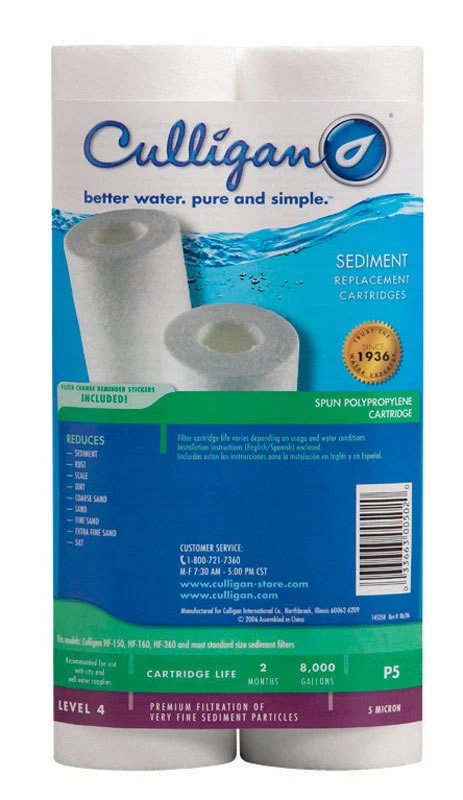 2PK CULLIGAN P5 PREMIUM SEDIMENT REPLACEMENT WATER FILTER CARTRIDGE 5 MICRON NEW - Image 1 of 1
