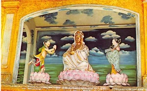 TAMARIX & TWO DISCIPLES STATUES~BUDDHIST RELIGION POSTCARD - Picture 1 of 2