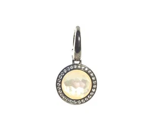 IPPOLITA Black Sterling Silver Mother of Pearl Diamond Lollipop Charm Pendant  - Picture 1 of 3