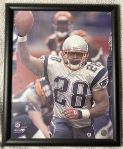 Corey Dillon Autograph On Framed Picture Signed New England Patriots - Picture 1 of 5