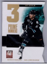 2011-12 Panini Elite Prime Numbers Jersey #30 Patrick Marleau **/300 *S368