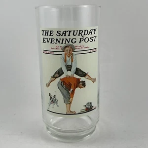 VTG 1981 Norman Rockwell The Saturday Evening Post Glass #6 Leapfrog Arby’s - Picture 1 of 11