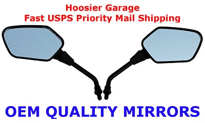 Black Angular Head Motorcycle Mirrors-Honda Shadow Magna Ace Aero VT VTX CB - Image 1 of 4