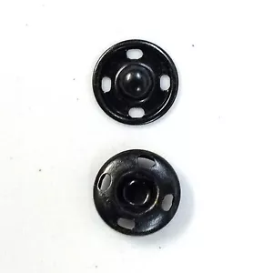 New Sew-On Snaps Fasteners Size:10mm 144 sets package, Color: Black - Picture 1 of 2